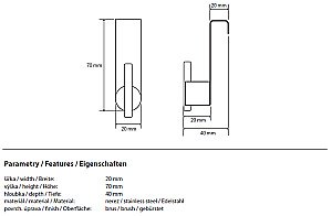Крючок Bemeta Neo 104106153 купить в интернет-магазине сантехники Sanbest