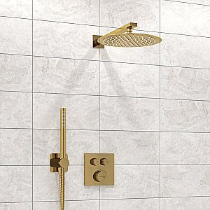 Душевая система WasserKRAFT Aisch A5548.180.259.285.194.286 Thermo золото матовое купить в интернет-магазине сантехники Sanbest