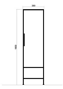 Пенал Mixline БРУКЛИН 543944 38 бетон для ванной в интернет-магазине сантехники Sanbest