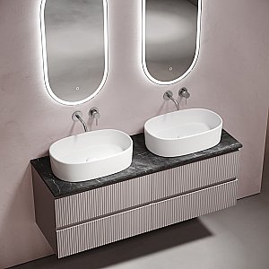 Столешница Sancos 140 TT140A1 без отверстия под смеситель, черный мрамор для ванной в интернет-магазине сантехники Sanbest