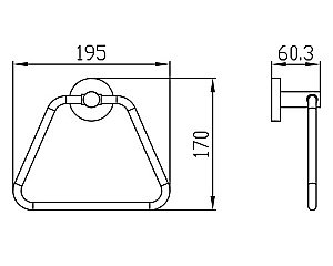 Полотенцедержатель Kaiser KH-2001 хром купить в интернет-магазине сантехники Sanbest