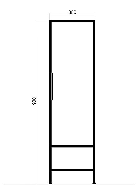 Пенал Mixline БРУКЛИН 543944 38 бетон для ванной в интернет-магазине сантехники Sanbest