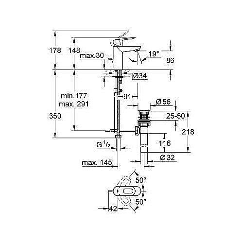 Смеситель для раковины Grohe BauLoop 23335 000 купить в интернет-магазине сантехники Sanbest