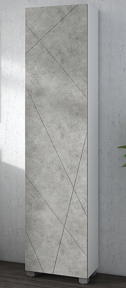 Пенал напольный VIGO Geometry pn.GEO.45 бетон для ванной в интернет-магазине сантехники Sanbest