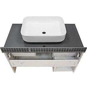 Тумба с раковиной Comforty Прага 90 00-00014424 дуб белый для ванной в интернет-магазине Sanbest