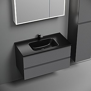 Тумба с раковиной Sancos Folk 90 FL90GS Grey soft для ванной в интернет-магазине Sanbest