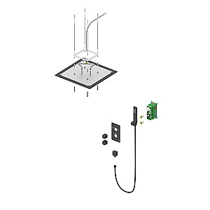 Душевая система встроенная с термостатом Timo Petruma SX-5029/18SM черное золото матовое купить в интернет-магазине сантехники Sanbest