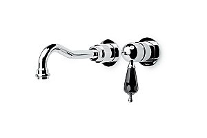Смеситель для раковины Boheme Tradizionale Chromo 267-BSW хром/ручка черная Swarowski купить в интернет-магазине сантехники Sanbest