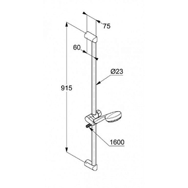 Душевой гарнитур Kludi Logo 6839305-00 хром купить в интернет-магазине сантехники Sanbest