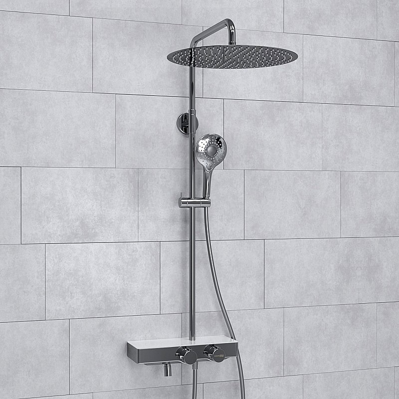 Душевая система WasserKraft Aller SET2664 Thermo хром купить в интернет-магазине сантехники Sanbest