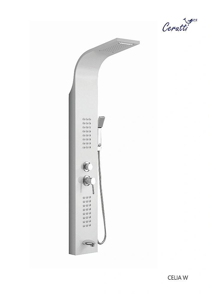 Душевая панель CeruttiSpa Celia W 10402 белая купить в интернет-магазине сантехники Sanbest