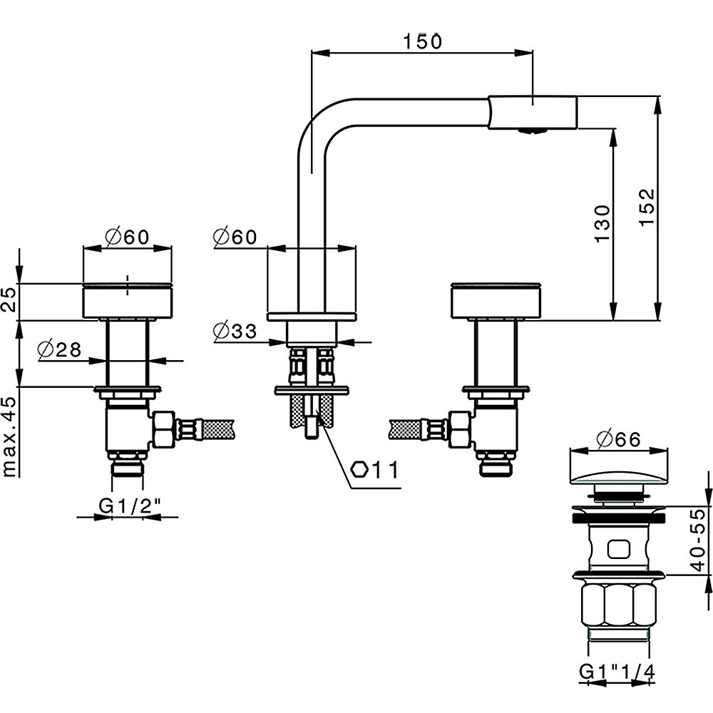 Смеситель для раковины Cisal Slim SM00102040 купить в интернет-магазине сантехники Sanbest