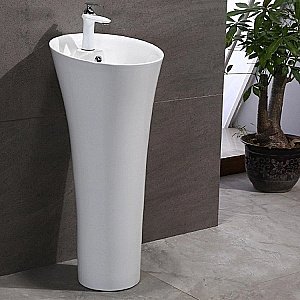 Раковина напольная CeramaLux N 45 WK8100-1 белая купить в интернет-магазине Sanbest