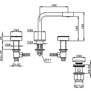 Смеситель для раковины Cisal Slim SM00102040 купить в интернет-магазине сантехники Sanbest