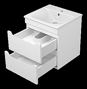 Тумба с раковиной Misty Бриз - 50 П-Бри-09050-012Я белая для ванной в интернет-магазине Sanbest