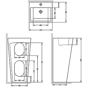 Раковина Laguraty 883B белая купить в интернет-магазине Sanbest