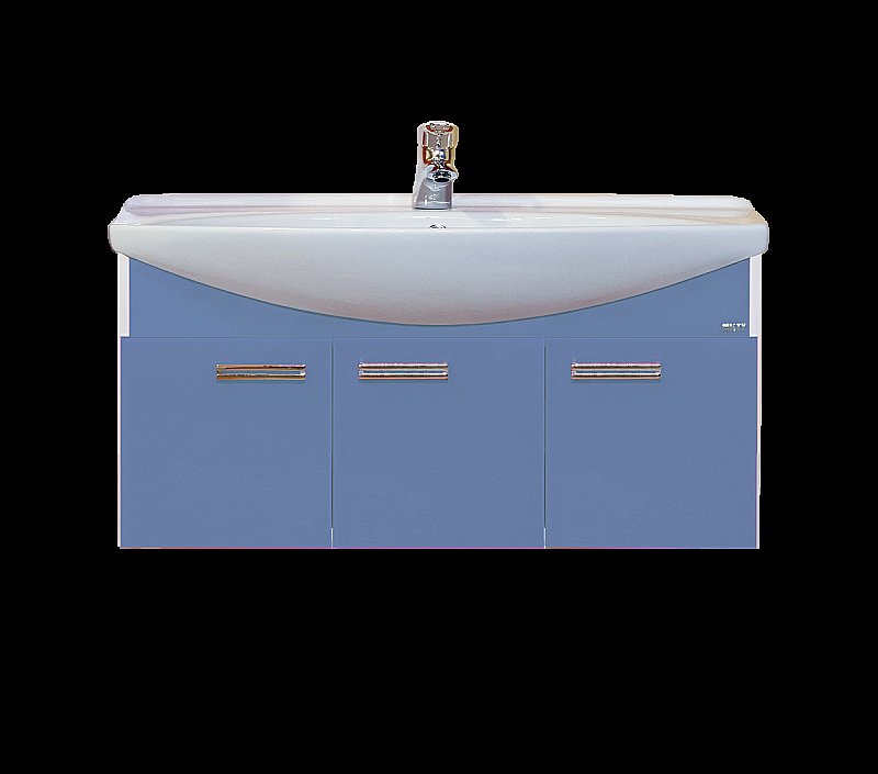 Тумба с раковиной подвесная Misty Джулия 105 синяя для ванной в интернет-магазине Sanbest