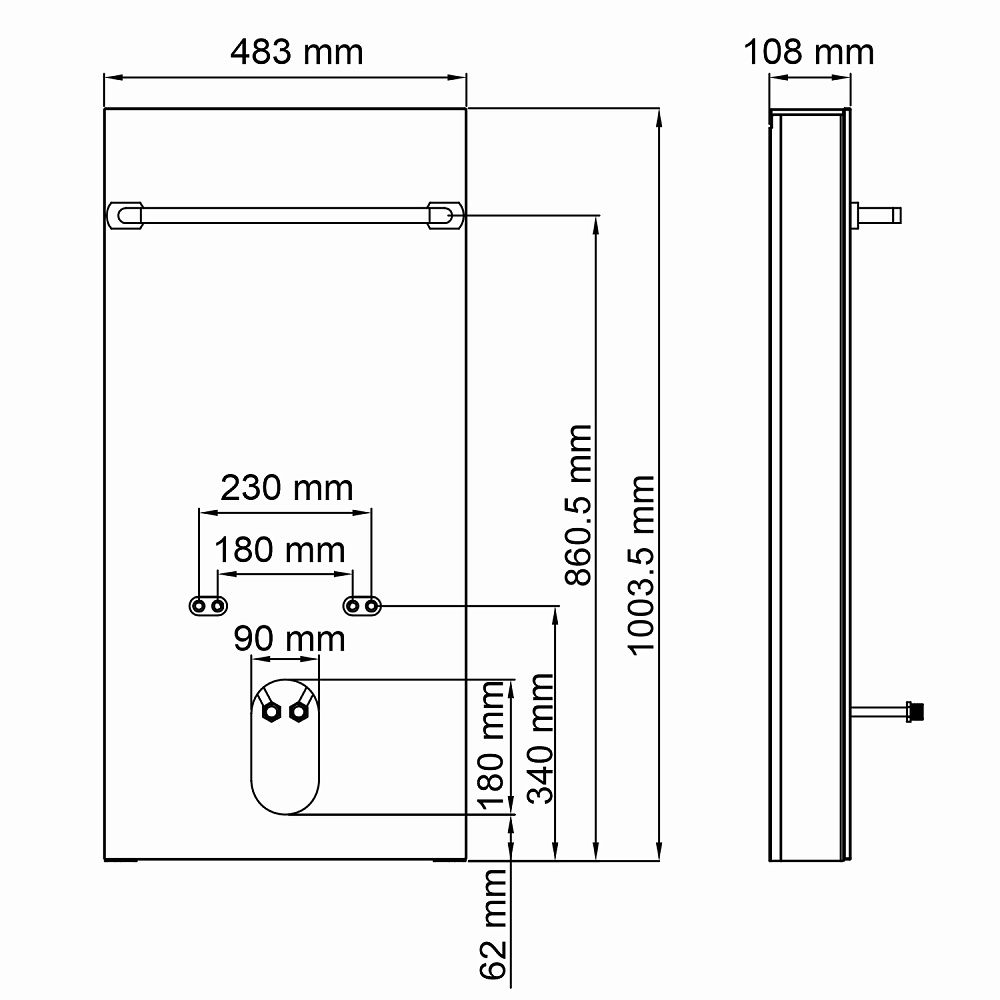 Инсталляция для биде WasserKraft Naab 86BDT.050.BL купить в интернет-магазине сантехники Sanbest