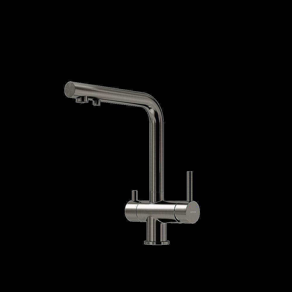 Смеситель для кухни Sancos Foster SC4014GG вороненая сталь купить в интернет-магазине сантехники Sanbest