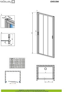 Душевая дверь Radaway Evo DW 120 купить в интернет-магазине Sanbest