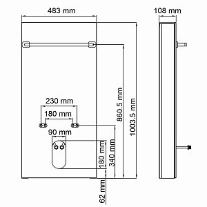 Инсталляция для биде WasserKraft Naab 86BDT.050.BL купить в интернет-магазине сантехники Sanbest