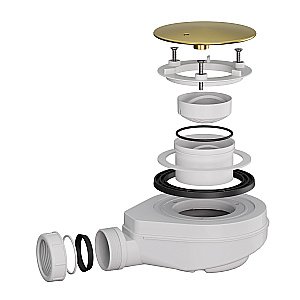 Сифон для душевого поддона RGW S-18G 44241800-06 золото купить в интернет-магазине сантехники Sanbest