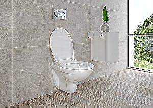 Унитаз  VitrA Normus 9773B003-7200 с инсталляцией, с крышкой микролифт, кнопка хром купить в интернет-магазине Sanbest