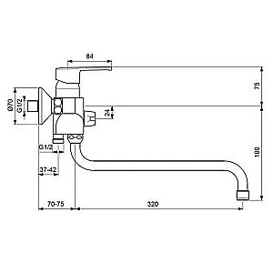 Смеситель для ванны Vidima Uno BA240AA купить в интернет-магазине сантехники Sanbest
