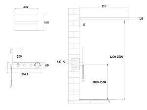 Душевая система ABBER Rund AF8752SP сатин купить в интернет-магазине сантехники Sanbest