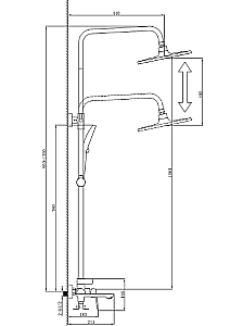 Душевая система Azario Alanti AZ-K2332-1 хром купить в интернет-магазине сантехники Sanbest