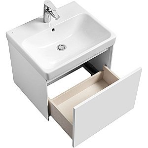Тумба с раковиной Акватон Асти 55 белая глянцевая/белая матовая для ванной в интернет-магазине Sanbest