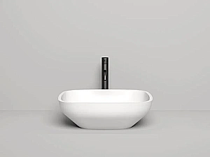 Раковина накладная Salini Gloria 08 1102208M 49,5 из искусственного камня S-Stone, белая матовая купить в интернет-магазине Sanbest