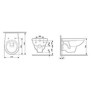 Унитаз подвесной Damixa Jupiter DX77C1738SC белый, с крышкой микролифт купить в интернет-магазине Sanbest