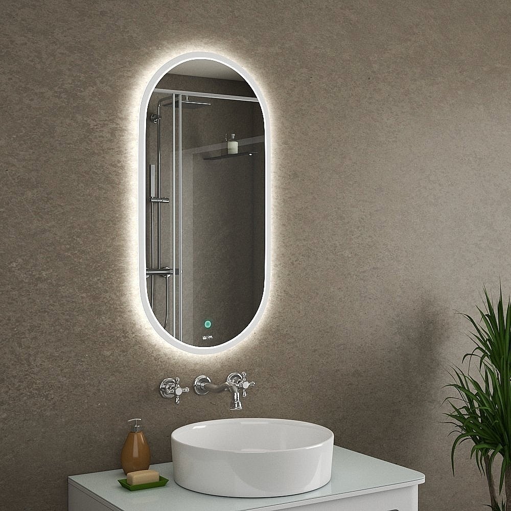 Зеркало с LED подсветкой Owl 1975 Langas 40 в ванную от интернет-магазине сантехники Sanbest