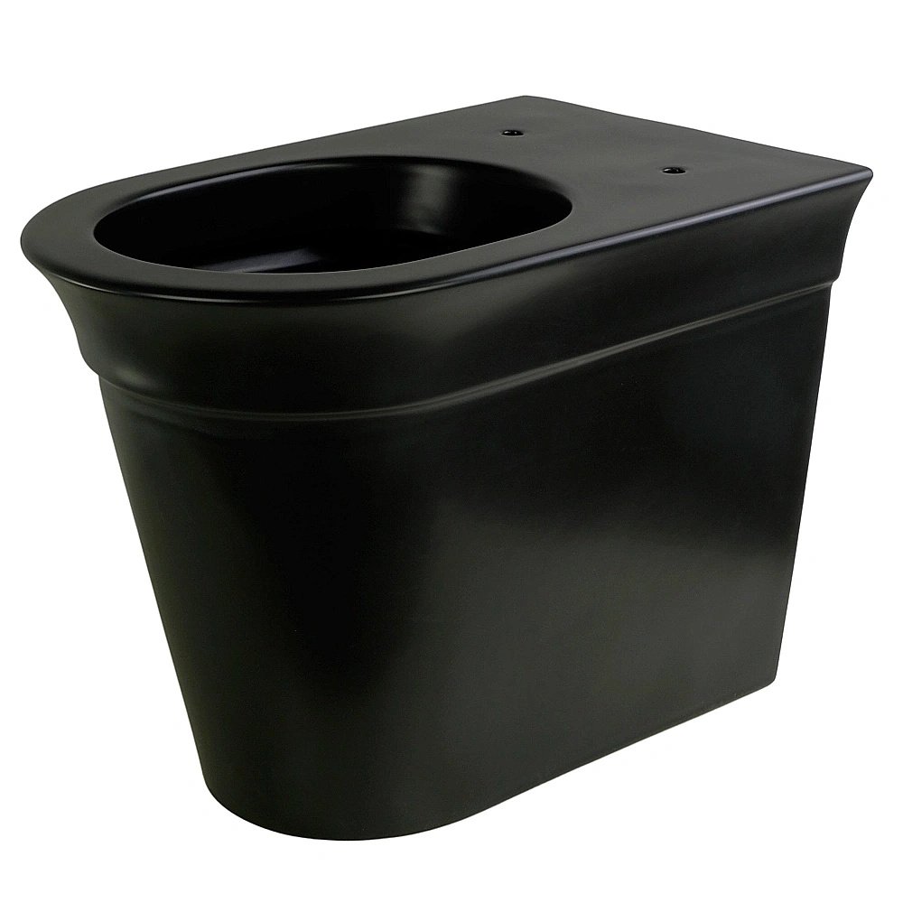 Унитаз приставной Migliore MONACO 32066, черный матовый, безободковый купить в интернет-магазине Sanbest