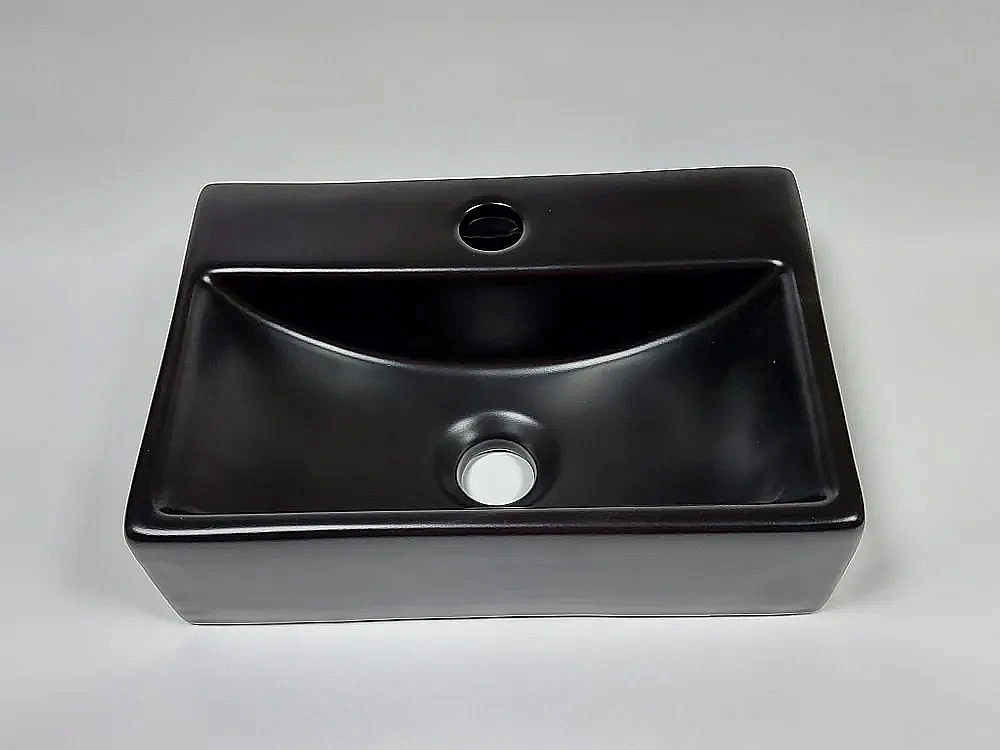 Раковина накладная CeramaLux N 36 9135-1MB черная матовая купить в интернет-магазине Sanbest