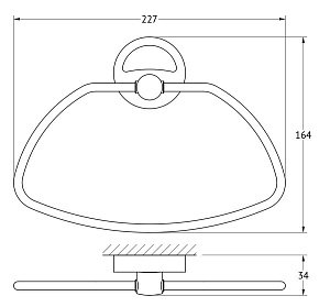 Полотенцедержатель-кольцо FBS Ellea ELL 022 купить в интернет-магазине сантехники Sanbest