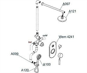 Душевая система WasserKRAFT Wern 4200 A16421 купить в интернет-магазине сантехники Sanbest