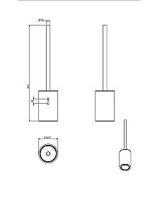 Ершик для туалета Langberger Vico 70871-BP купить в интернет-магазине сантехники Sanbest