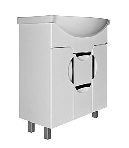 Тумба с раковиной MIXLINE КАССИОПЕЯ 75 белая для ванной в интернет-магазине Sanbest