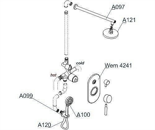 Душевая система WasserKRAFT Wern 4200 A16421 купить в интернет-магазине сантехники Sanbest