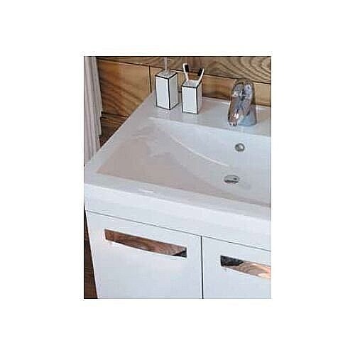 Тумба с раковиной Vigo Plaza 2-600 белая для ванной в интернет-магазине Sanbest