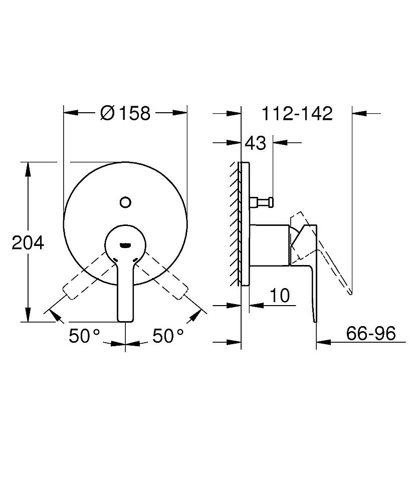 Смеситель для душа Grohe Lineare 24064001 купить в интернет-магазине сантехники Sanbest
