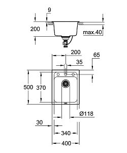 Мойка для кухни Grohe K700 Composite 31650AT0 купить в интернет-магазине сантехники Sanbest