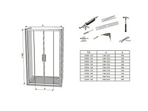 Душевая дверь Ravak 10° 0ZKG0100Z1 120 белый/Transparent купить в интернет-магазине Sanbest