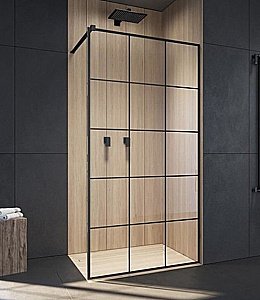 Душевое ограждение CeruttiSpa MUZA T80 80 стекло прозрачное/профиль черный купить в интернет-магазине Sanbest