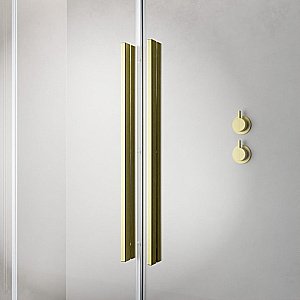 Шторка для ванны Radaway Furo Brushed Gold PND II 130 стекло прозрачное/профиль брашированное золото купить в интернет-магазине Sanbest