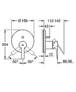 Смеситель для душа Grohe Lineare 24064001 купить в интернет-магазине сантехники Sanbest