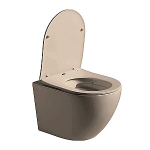 Унитаз Vincea Globo VT1-14SMC безободковый, с крышкой микролифт, капучино матовый купить в интернет-магазине Sanbest