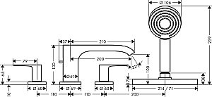 Смеситель для ванны Hansgrohe Vivenis 75444700 белый матовый купить в интернет-магазине сантехники Sanbest